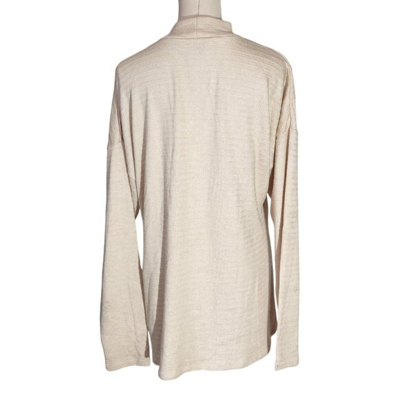Fortune & Ivy Off White Long Sleeve Mock Neck Knit Top Women's Size L - Picture 3 of 13